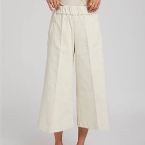 SPRWMN corduroy culotte Elegant Cream Wide-Leg Pants